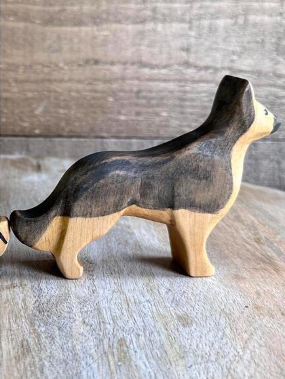 *RESERVED* Nom Handcrafted Wooden German Shepherd Toy (Old Ear Style)